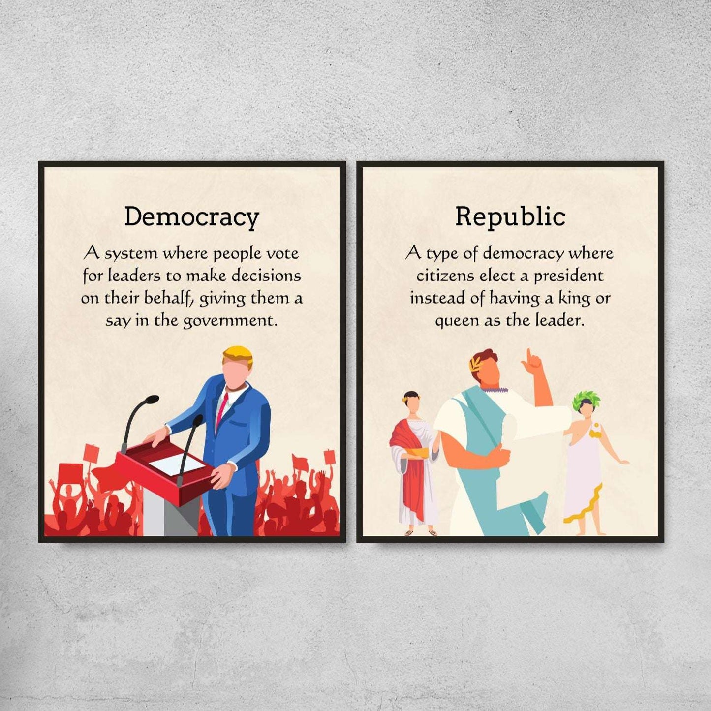 Types of Governments Posters for Classroom Decor
