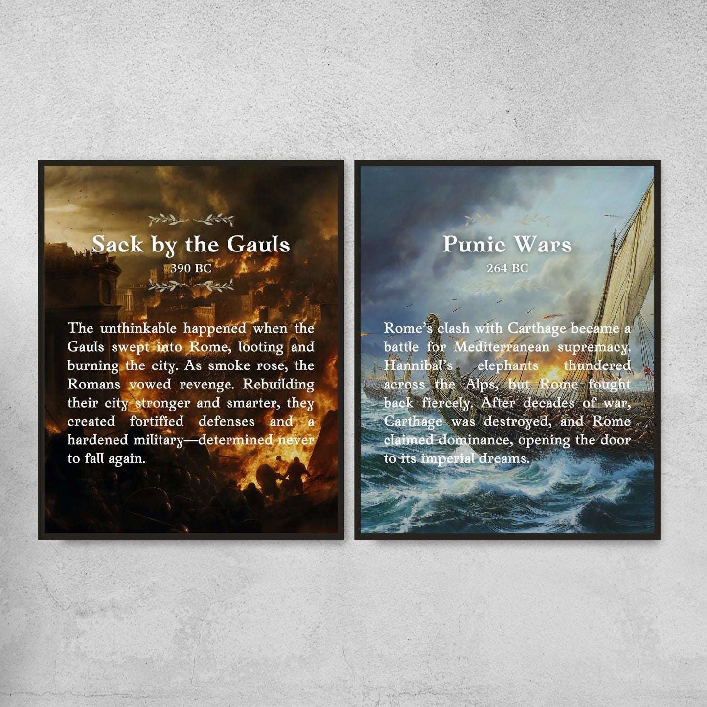 Roman Empire Timeline Posters for History Classroom Decor