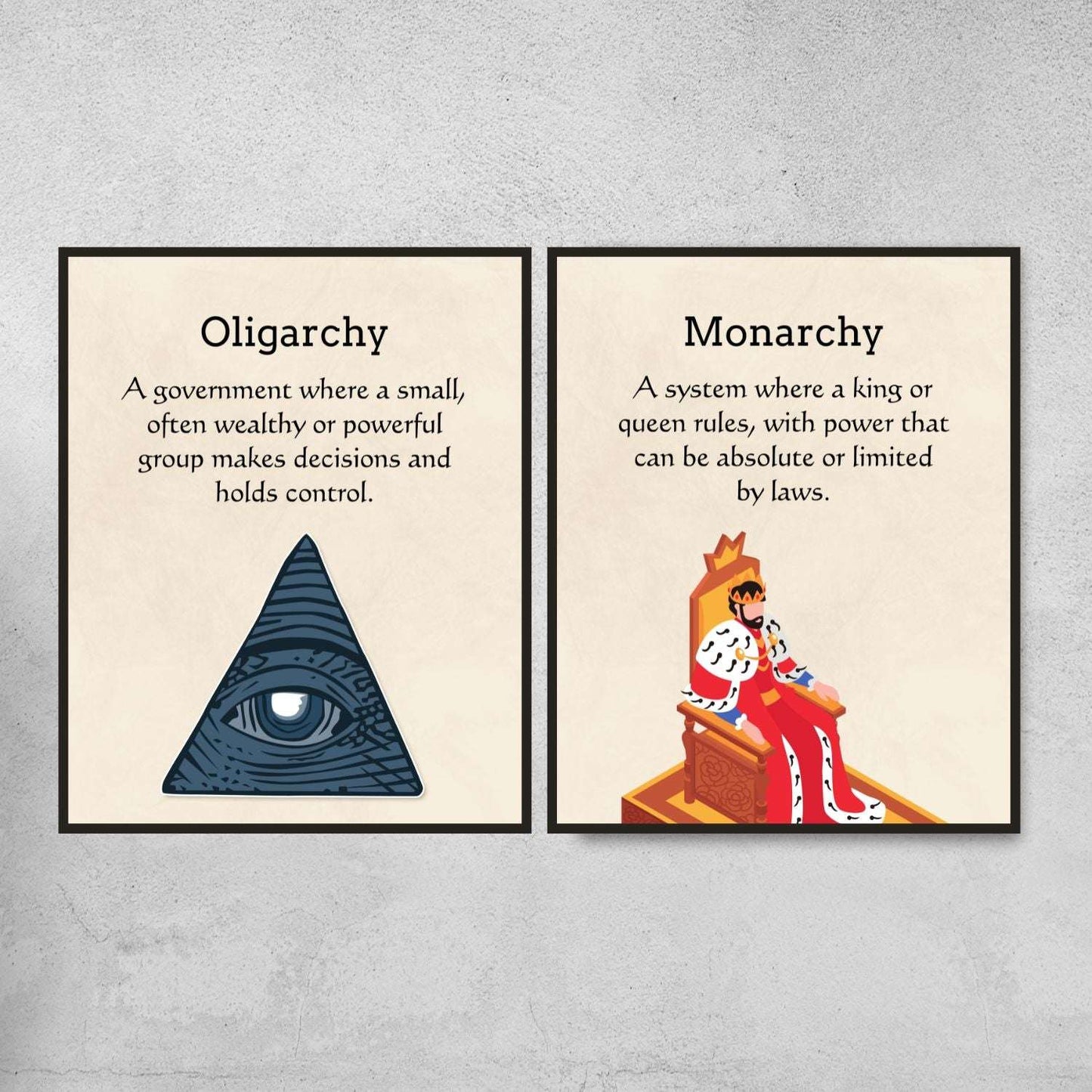 Types of Governments Posters for Classroom Decor