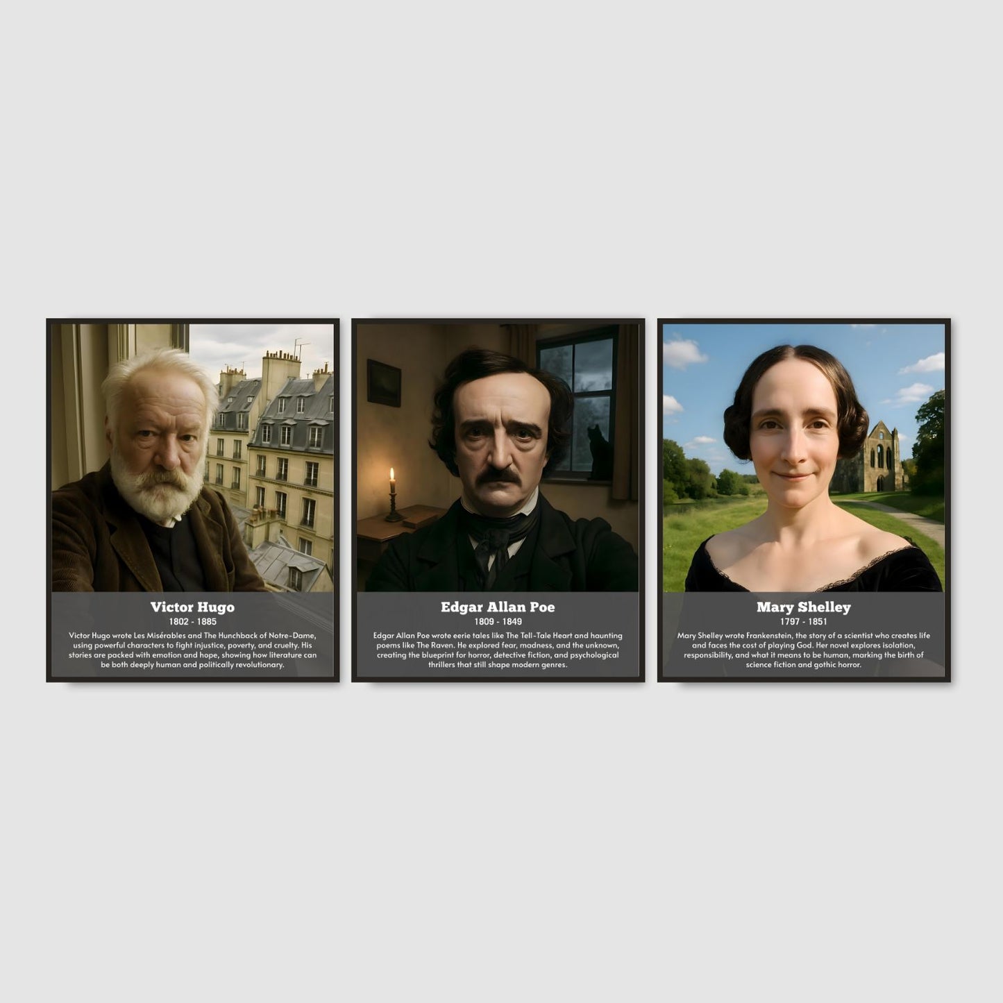 Famous Authors Posters for literature classroom decor
