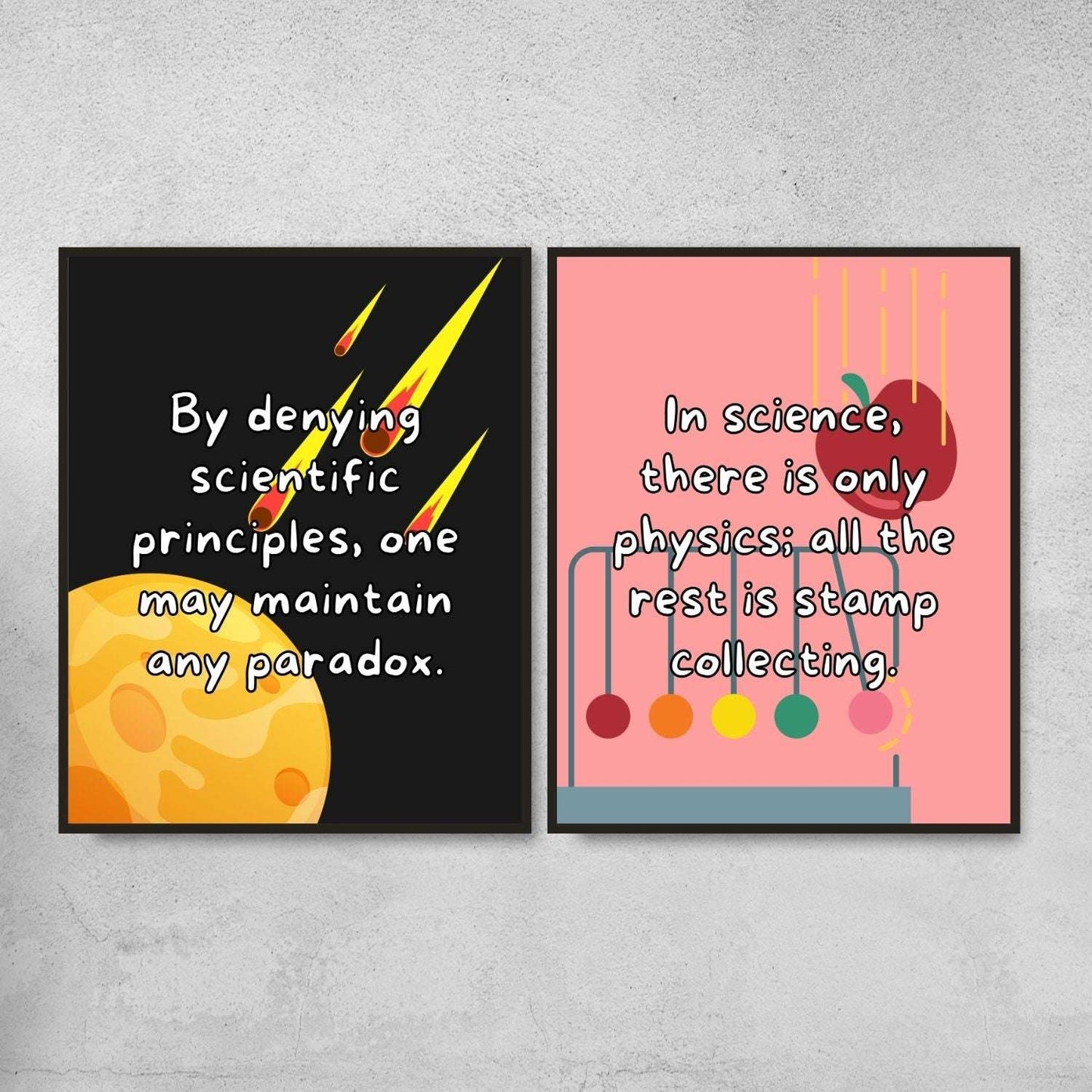 Quotes for Physics classroom decor