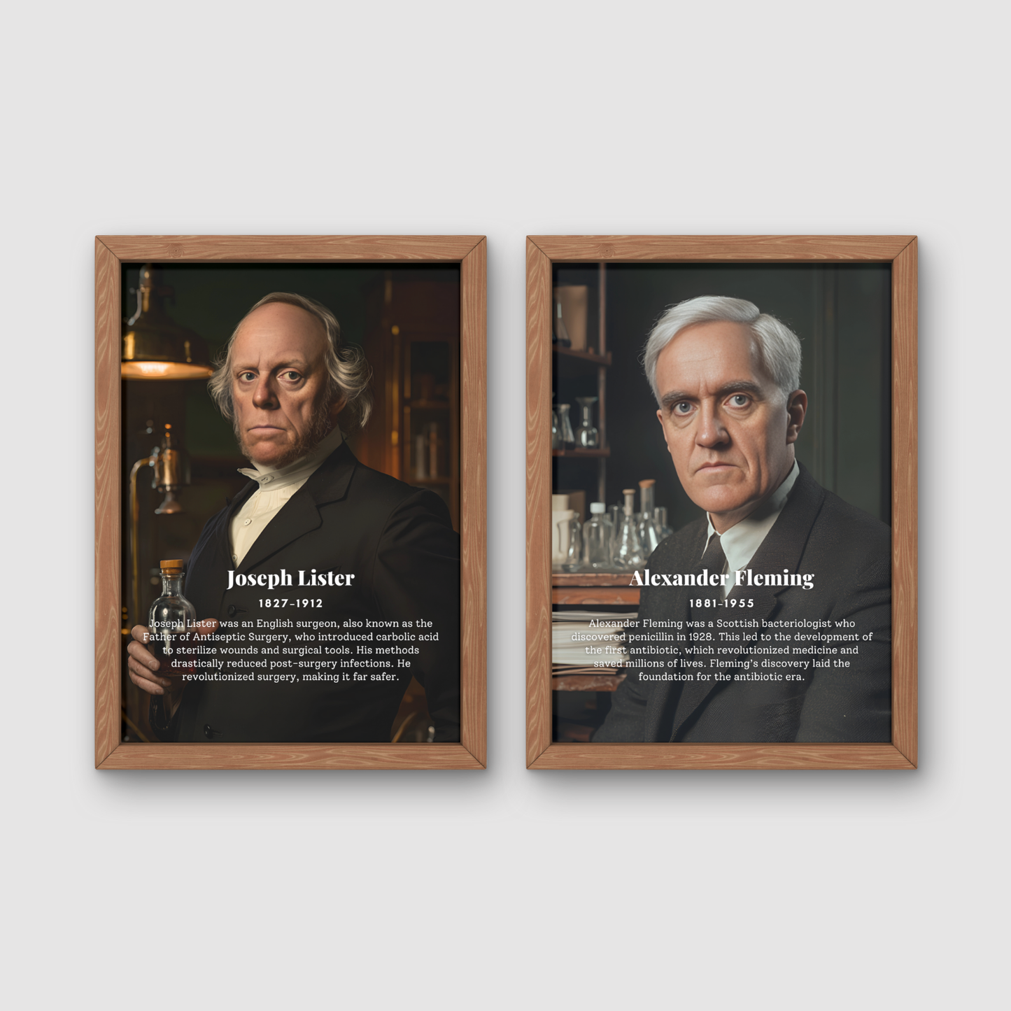 Famous Microbiologists Posters for Classroom Decor