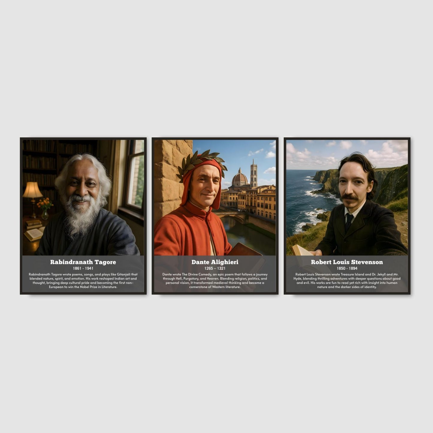 Famous Authors Posters for literature classroom decor