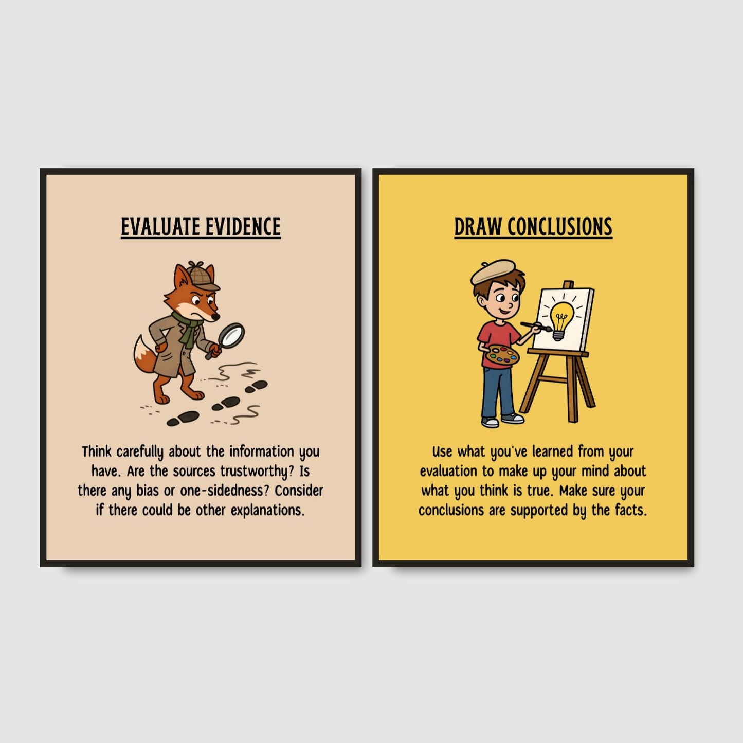 Critical Thinking Posters for Classroom Decor