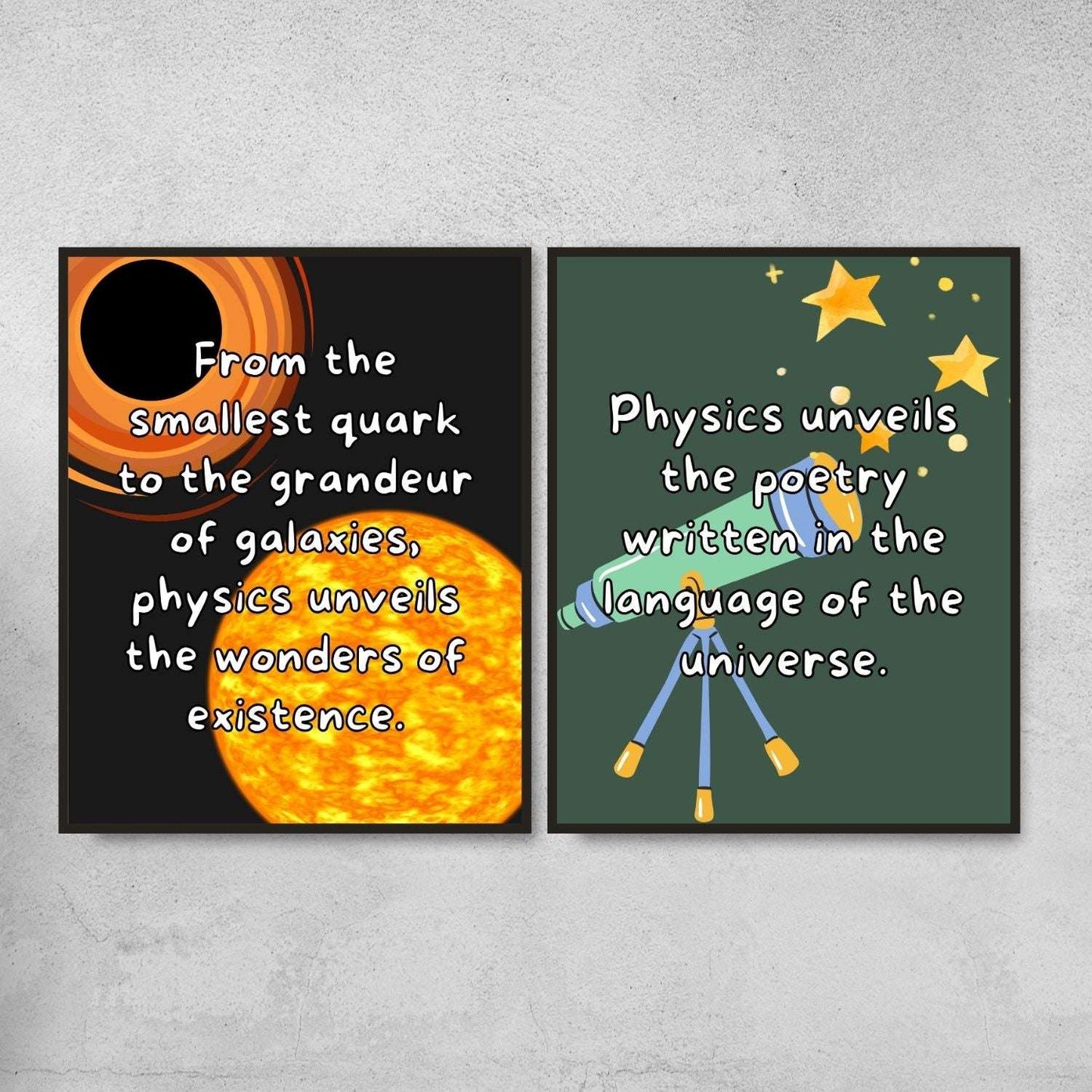 Quotes for Physics classroom decor