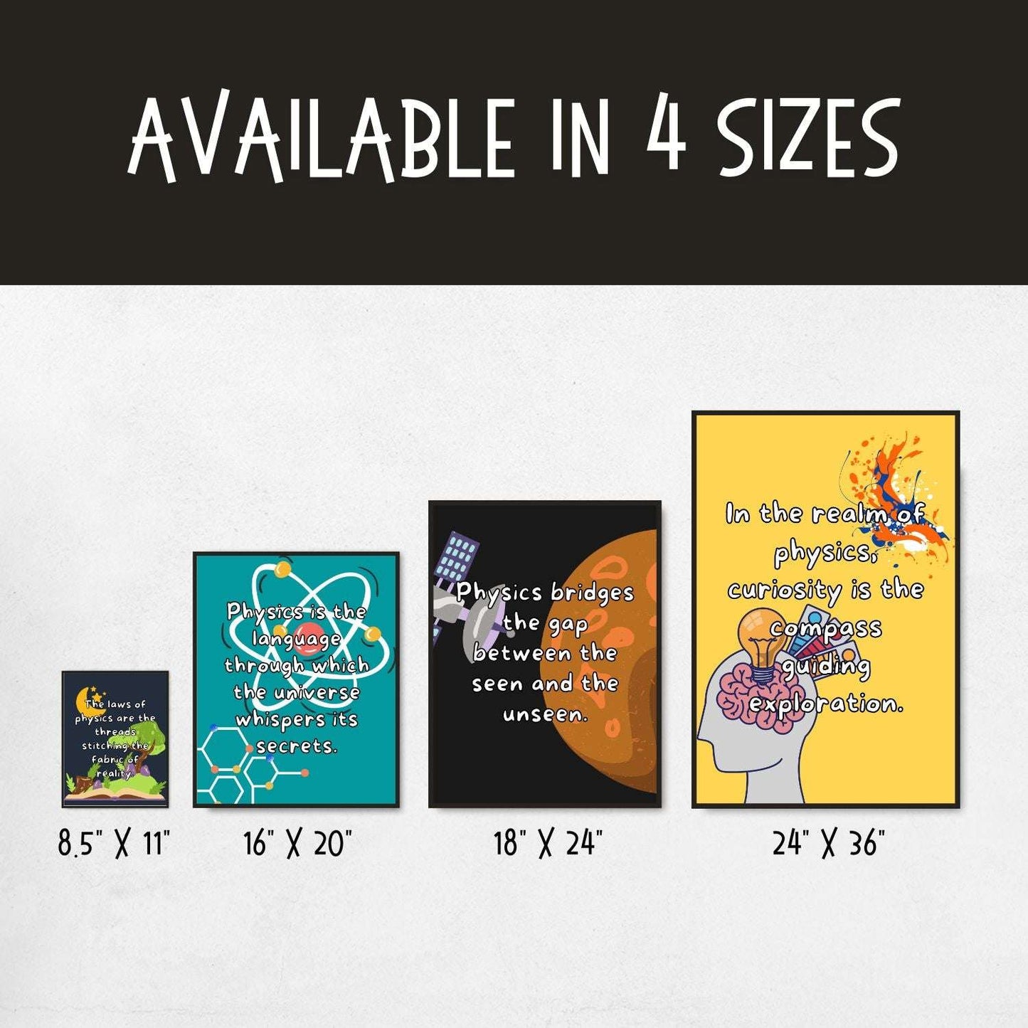 Quotes for Physics classroom decor