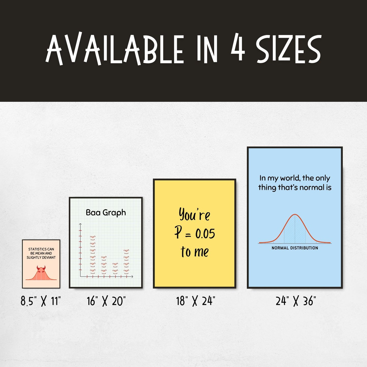 Funny Statistics Posters for Math Classroom Decor