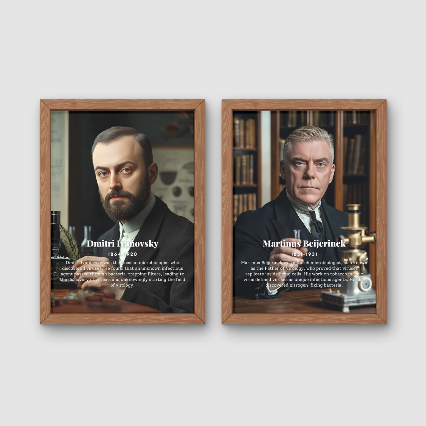 Famous Microbiologists Posters for Classroom Decor