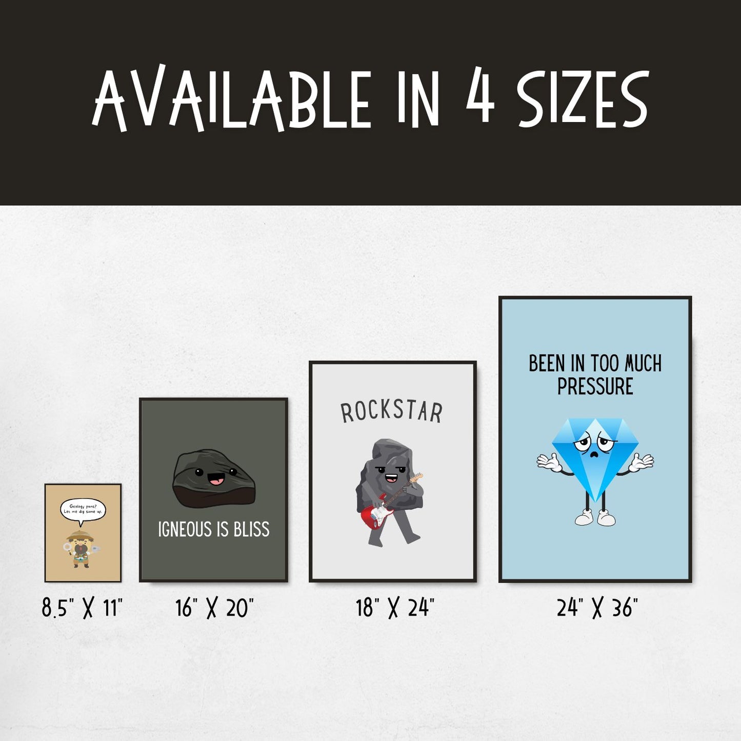 Funny Posters for Geology Classroom Decor