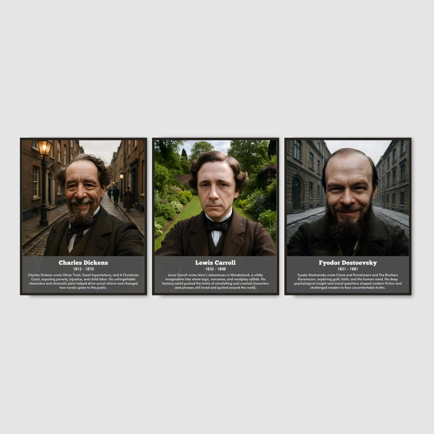 Famous Authors Posters for literature classroom decor
