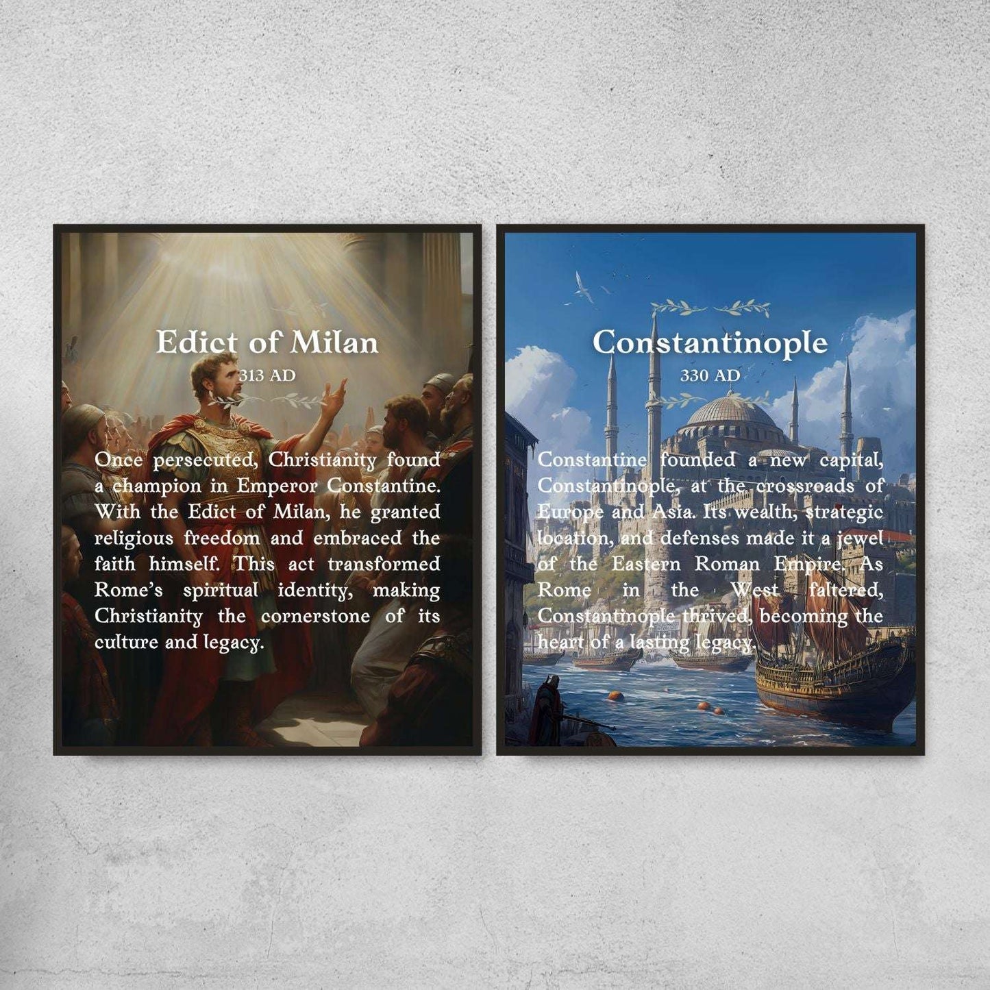 Roman Empire Timeline Posters for History Classroom Decor