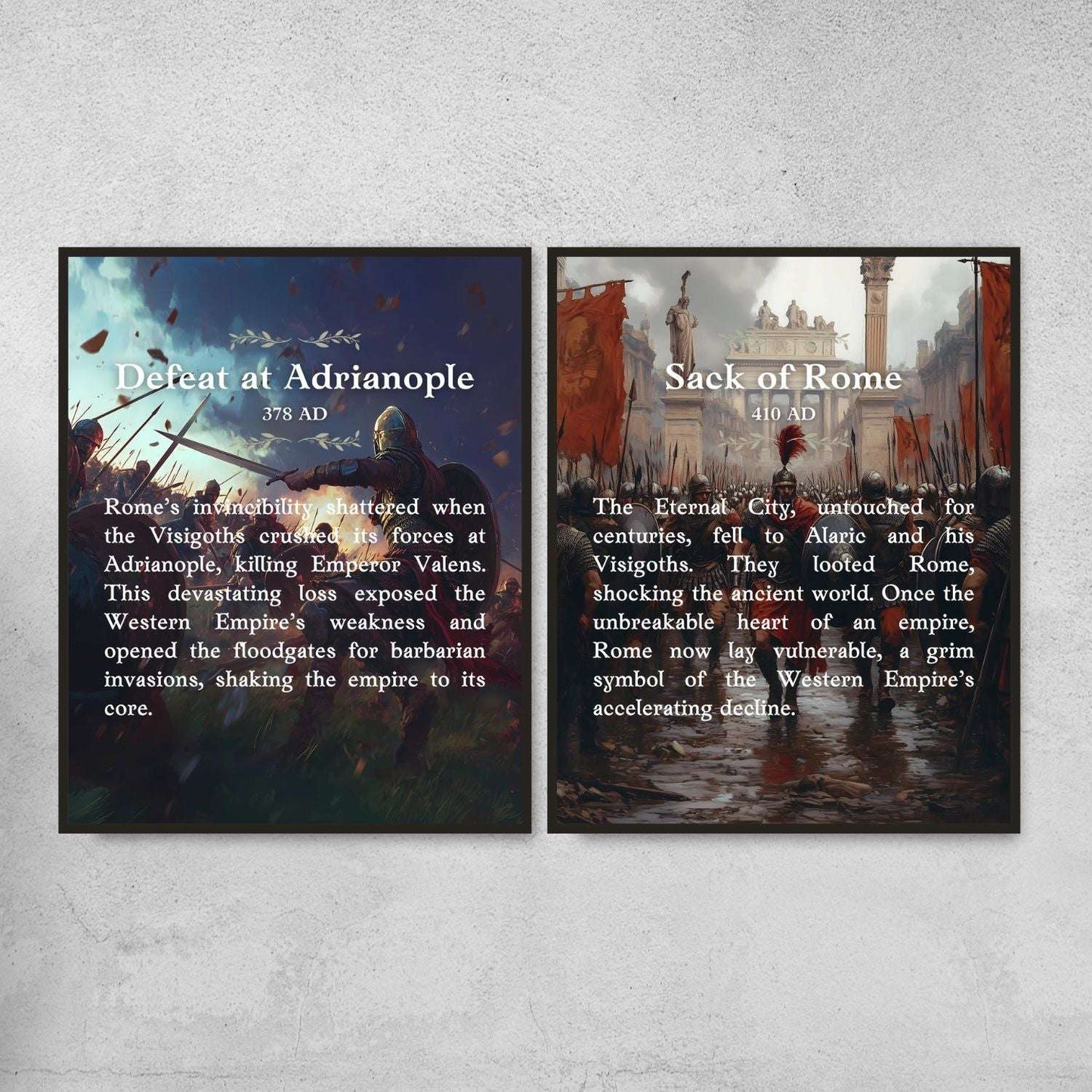 Roman Empire Timeline Posters for History Classroom Decor