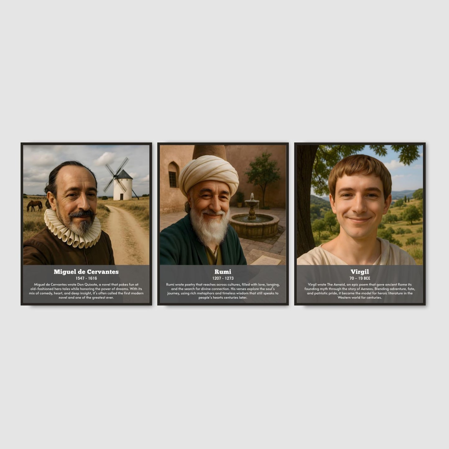 Famous Authors Posters for literature classroom decor