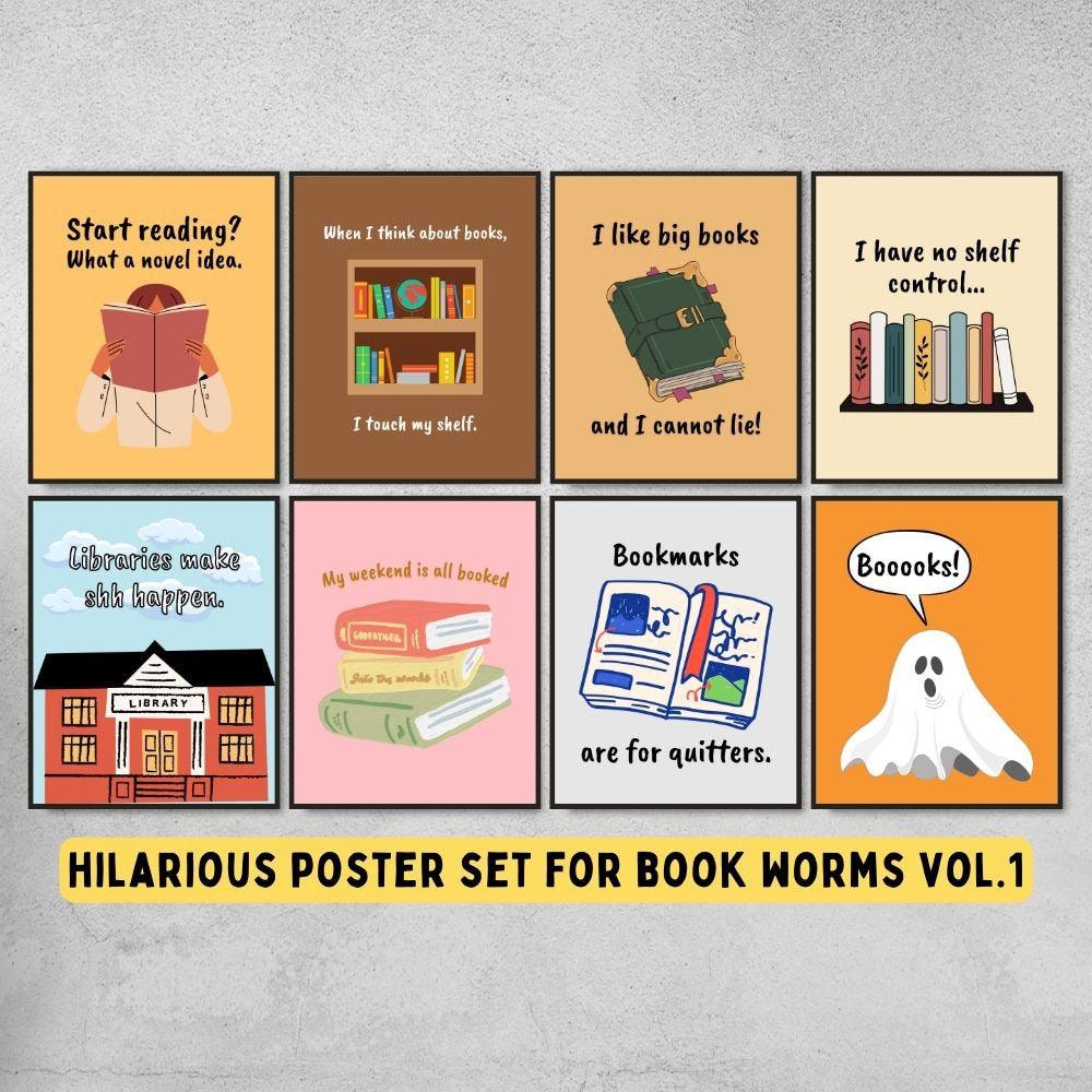 Funny posters for book worms and library decor - Vol.1 – Eggcellent Educator