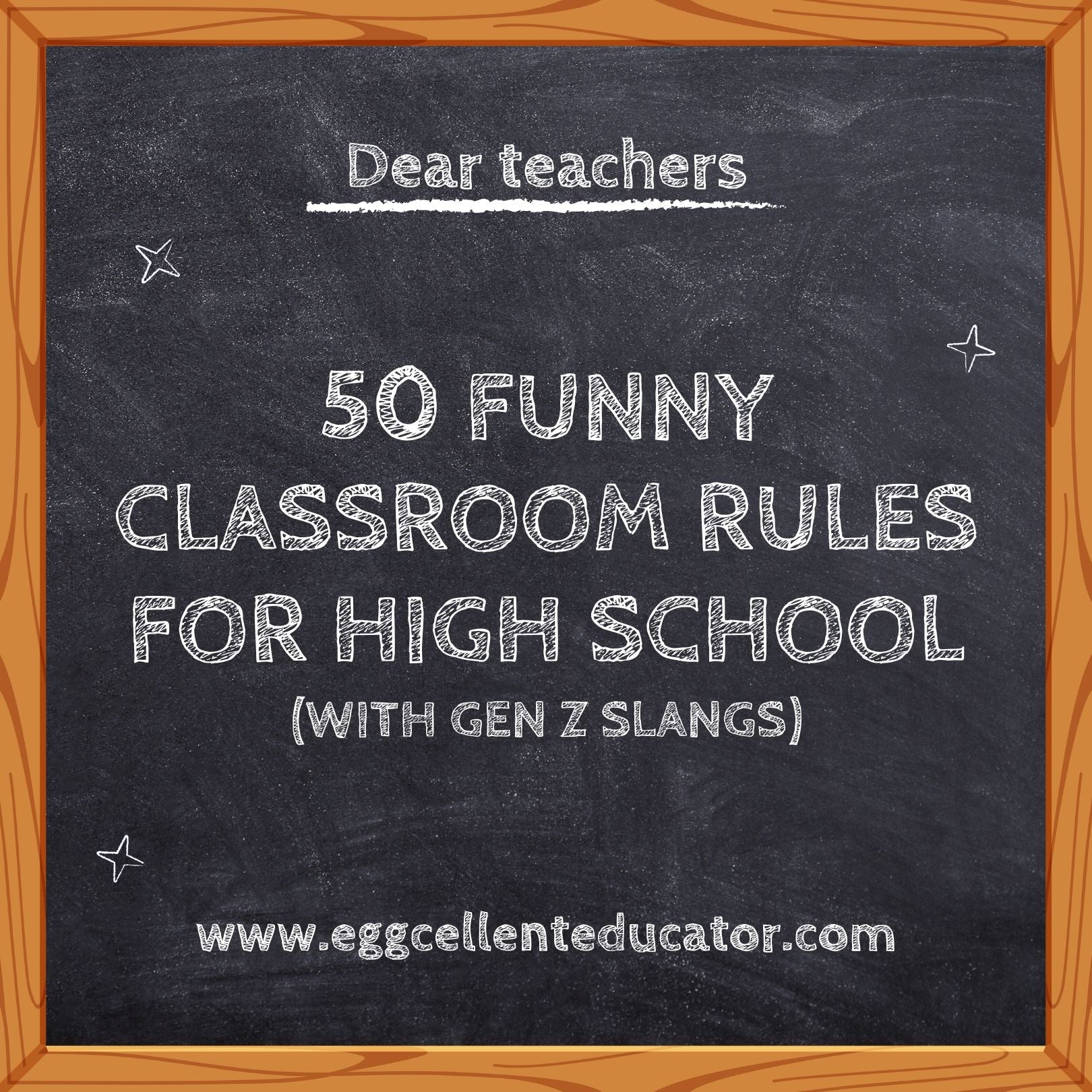 50 Funny Classroom Rules for High School With Gen Z Slangs