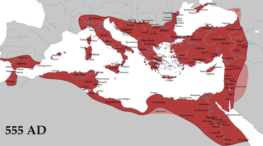 The Byzantine Empire Map at its peak