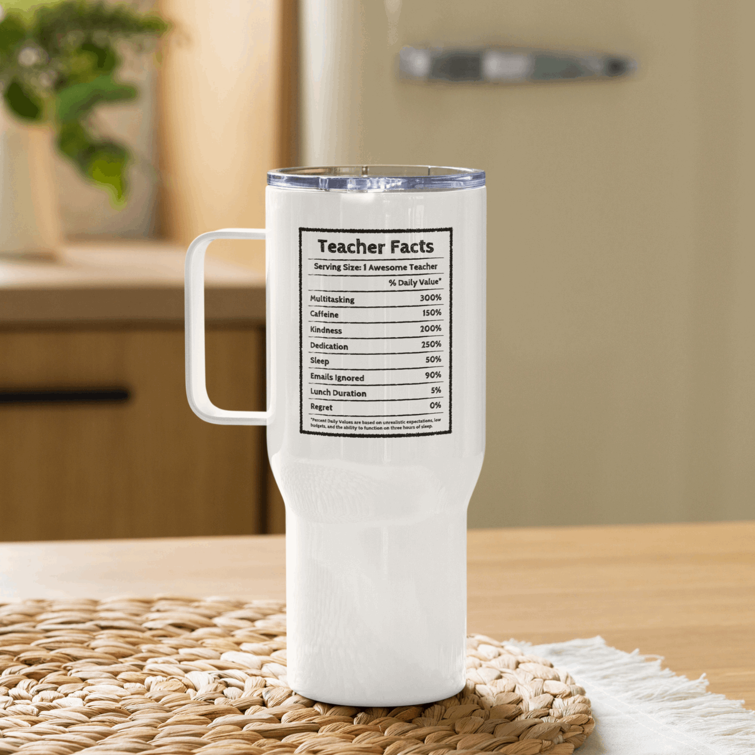 Funny 25 ounce Travel Mug for Teachers