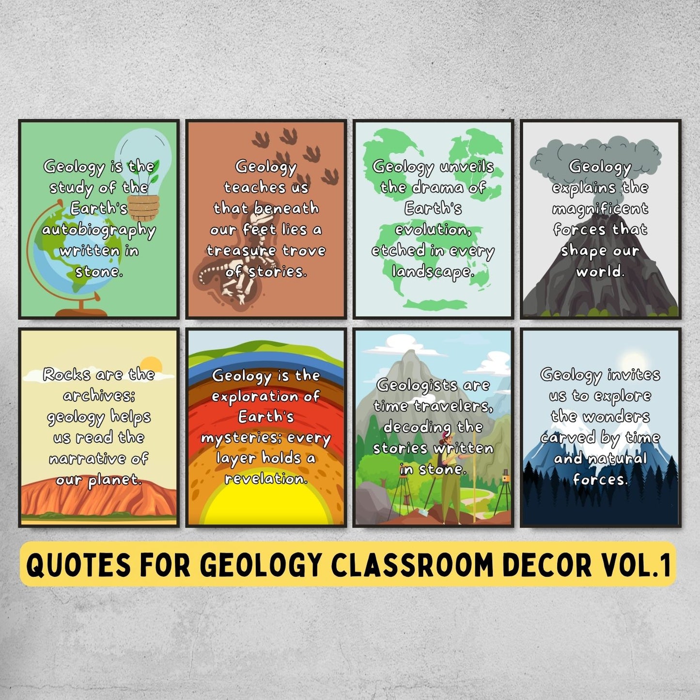 Quotes for Geology classroom decoration - Vol.1