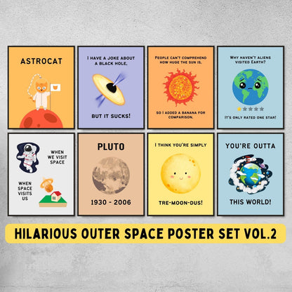 funny Outer space posters for science classroom decoration