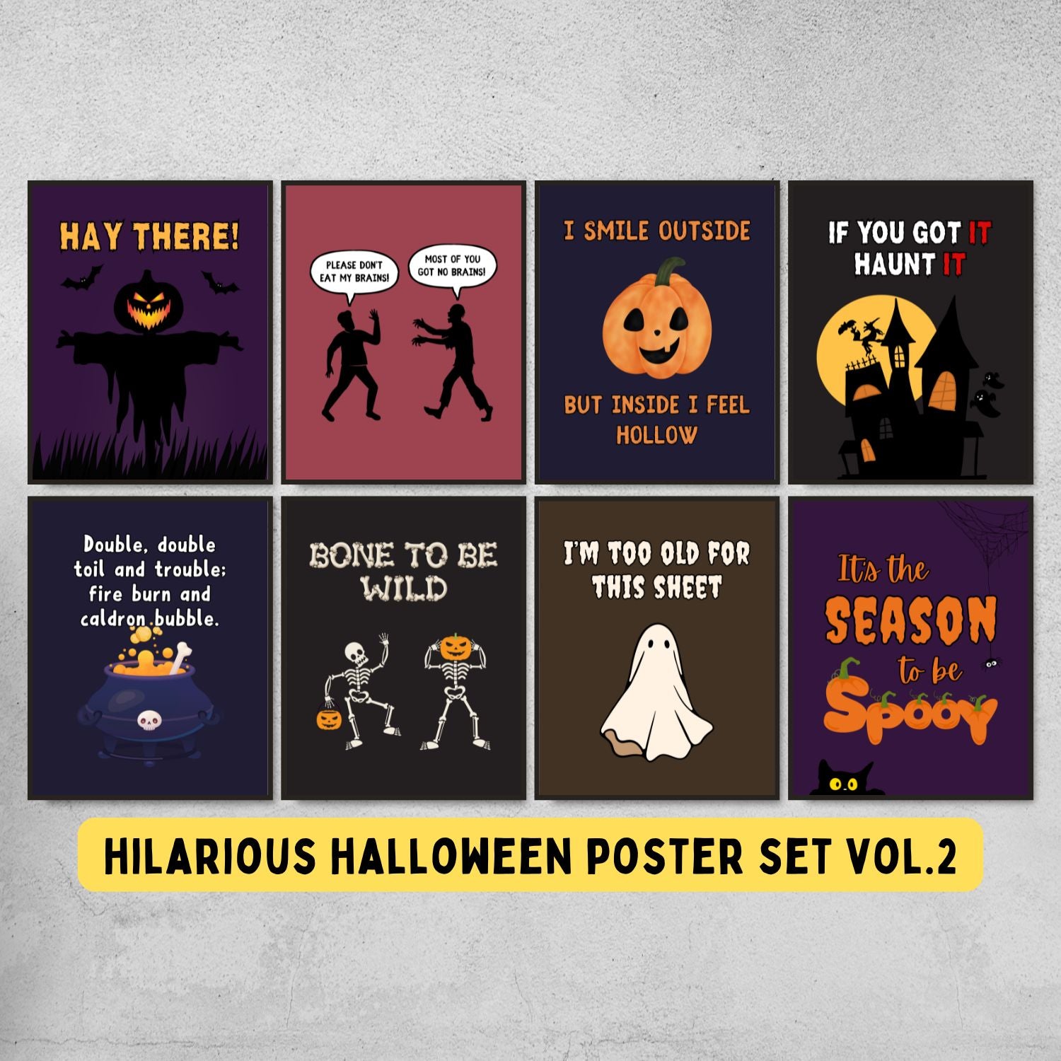 Funny Halloween Posters for Classroom Decor