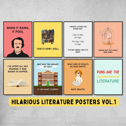 Funny Literature Poster for English Classroom Decor