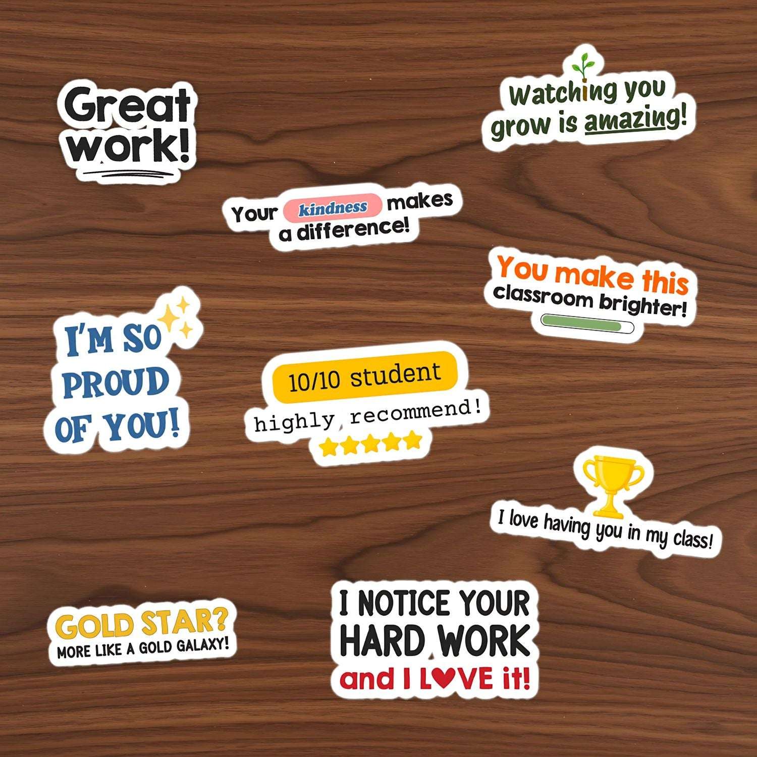 Student Appreciation Sticker Sheet - Eggcellent Educator