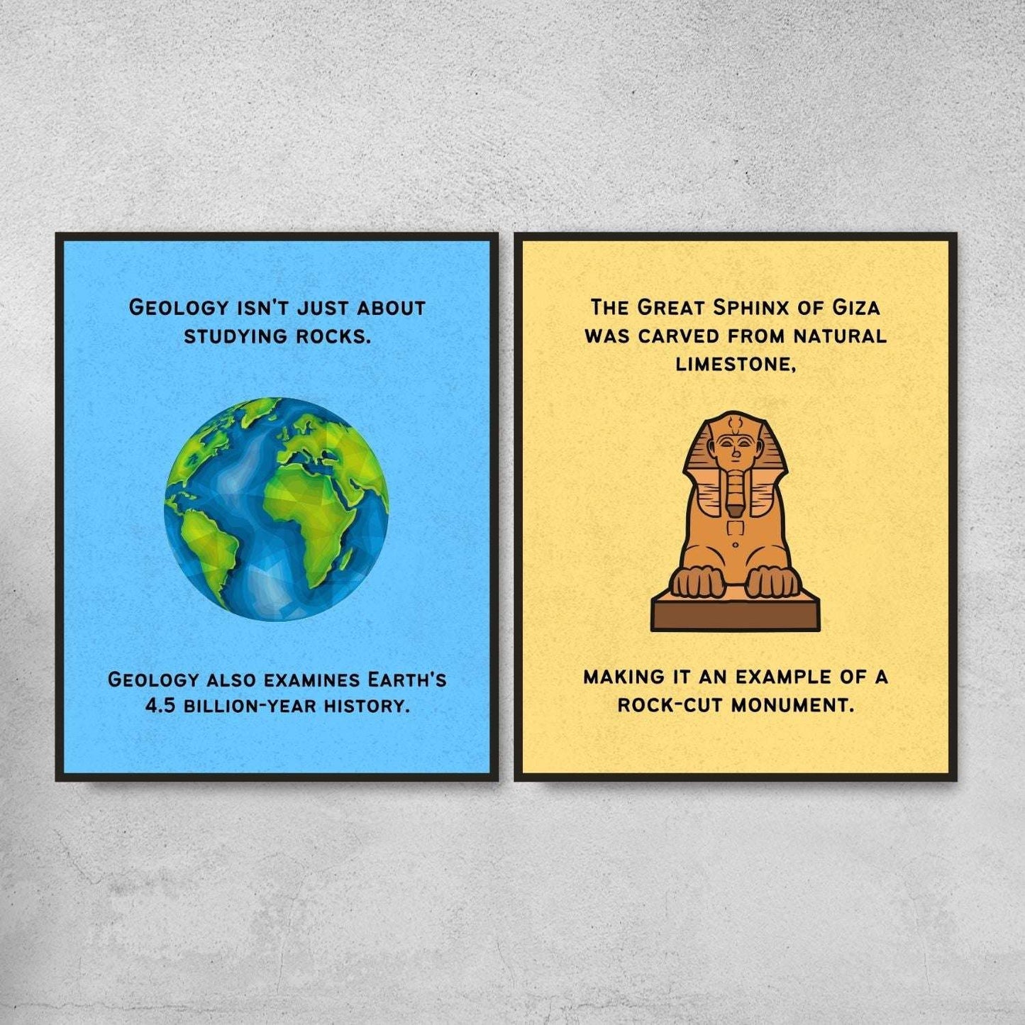 Fun Facts Posters for Geology Classroom Decor