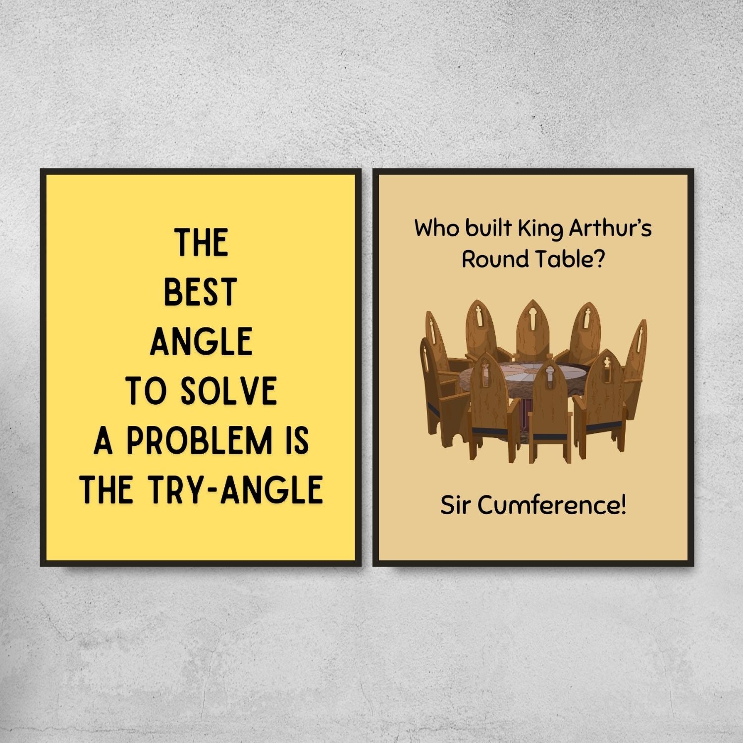 Funny Geometry Posters for Math Classroom Decor