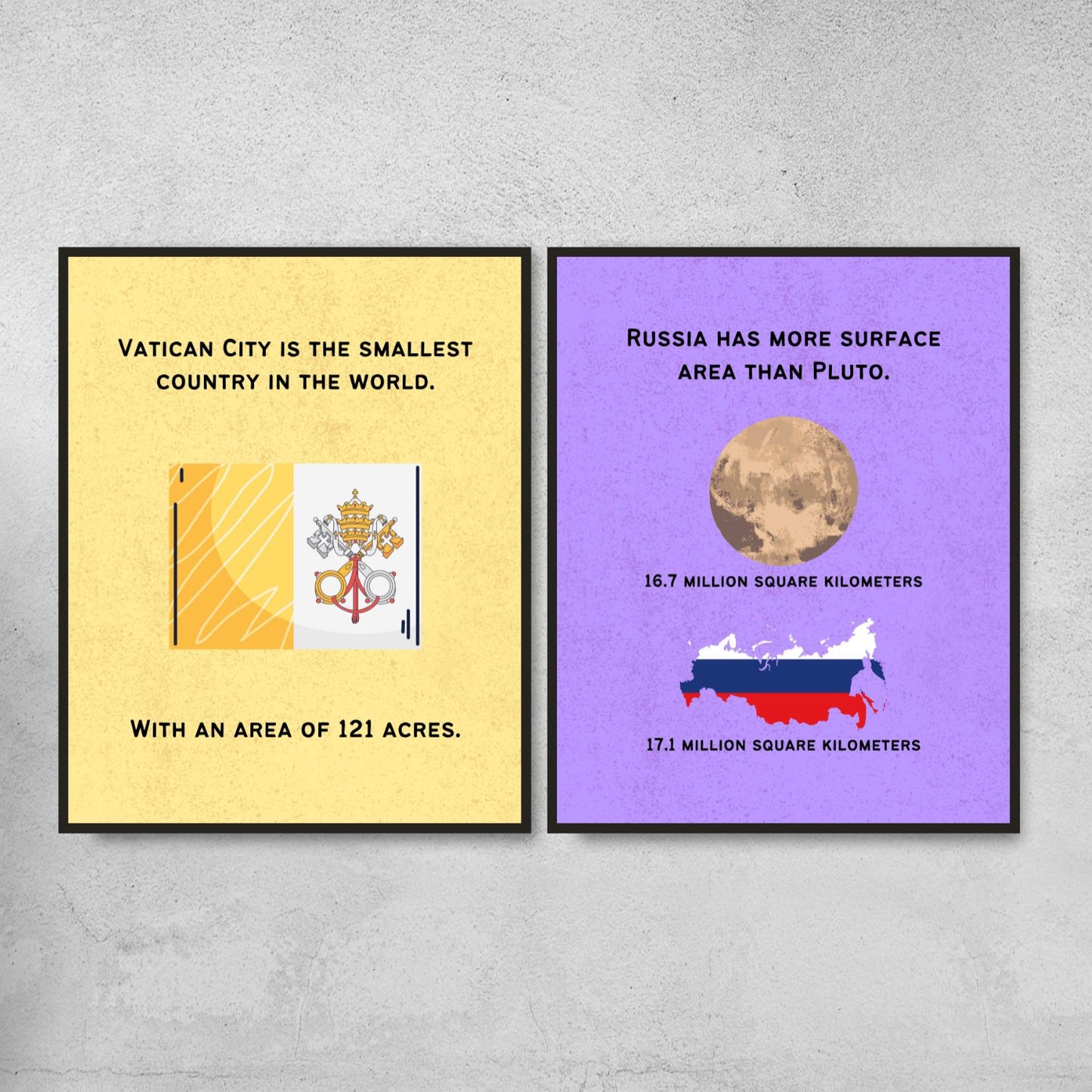 Fun Facts Posters for Geography Classroom Decor