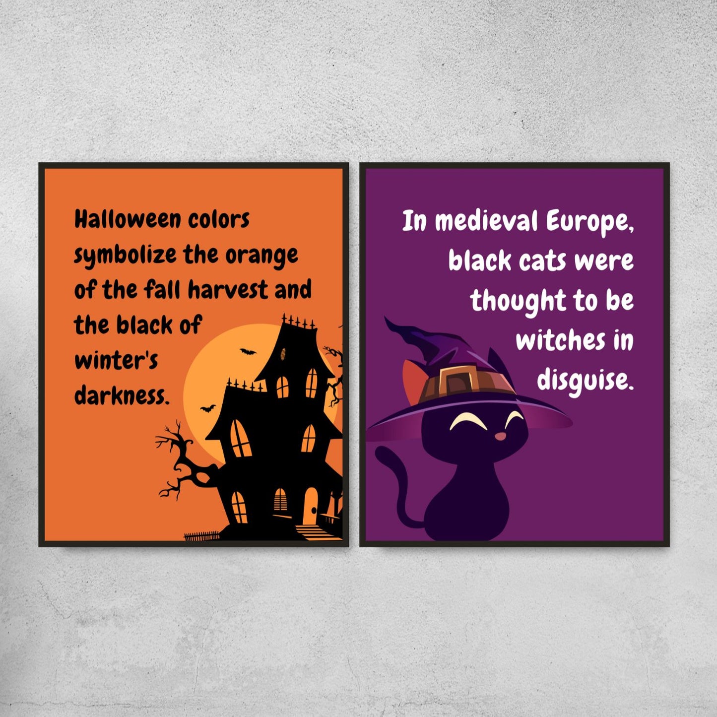 Halloween Fun Facts Posters for Classroom Decor