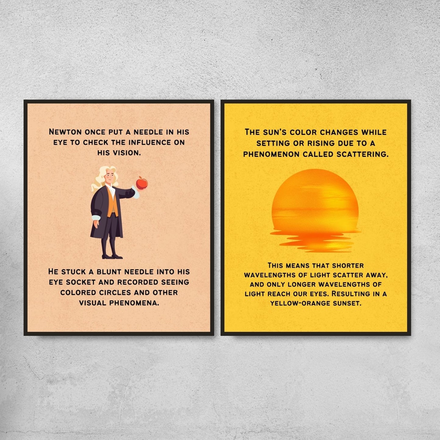 Fun Facts Posters for Physics Classroom Decor