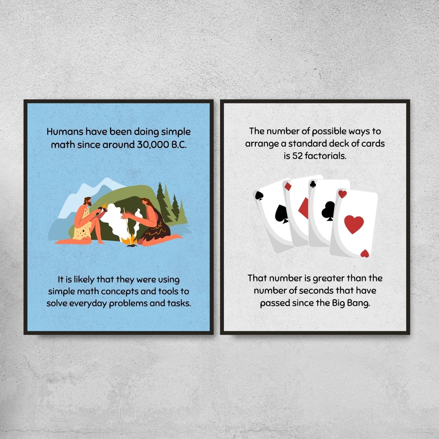 Math fun facts posters for math classroom decor