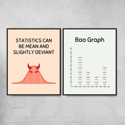 Funny Statistics Posters for Math Classroom Decor