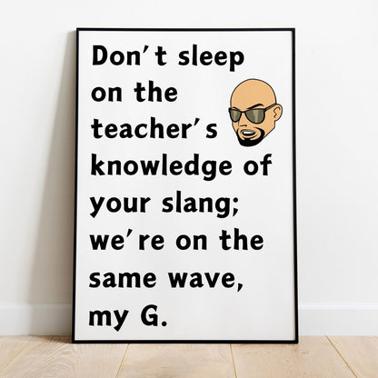 Funny classroom rules decoration poster for high school