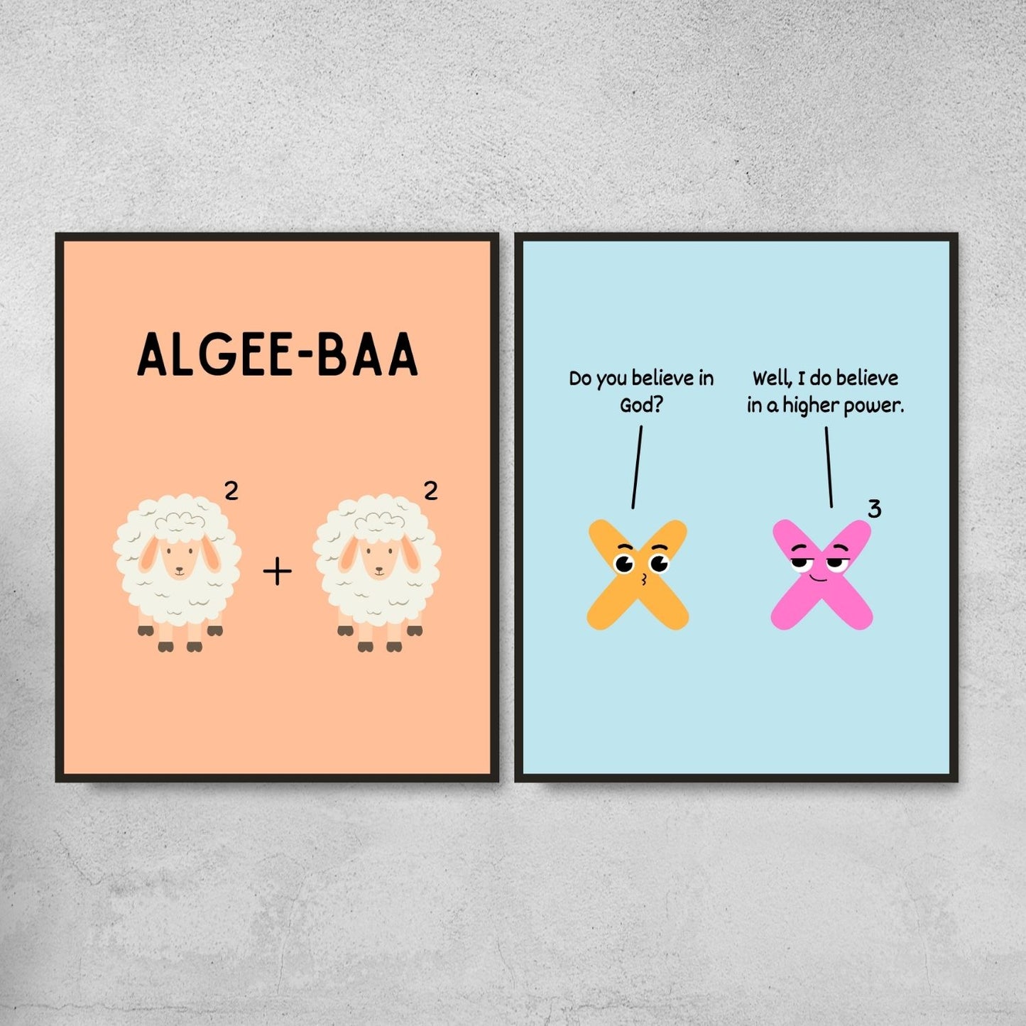 Funny Algebra Posters for Math Classroom Decor