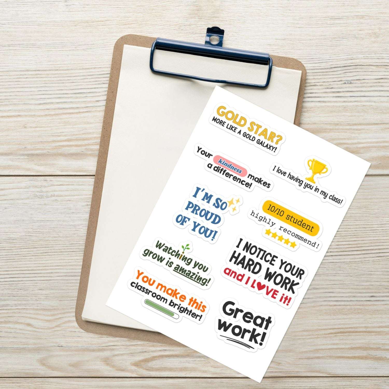 Student Appreciation Sticker Sheet - Eggcellent Educator