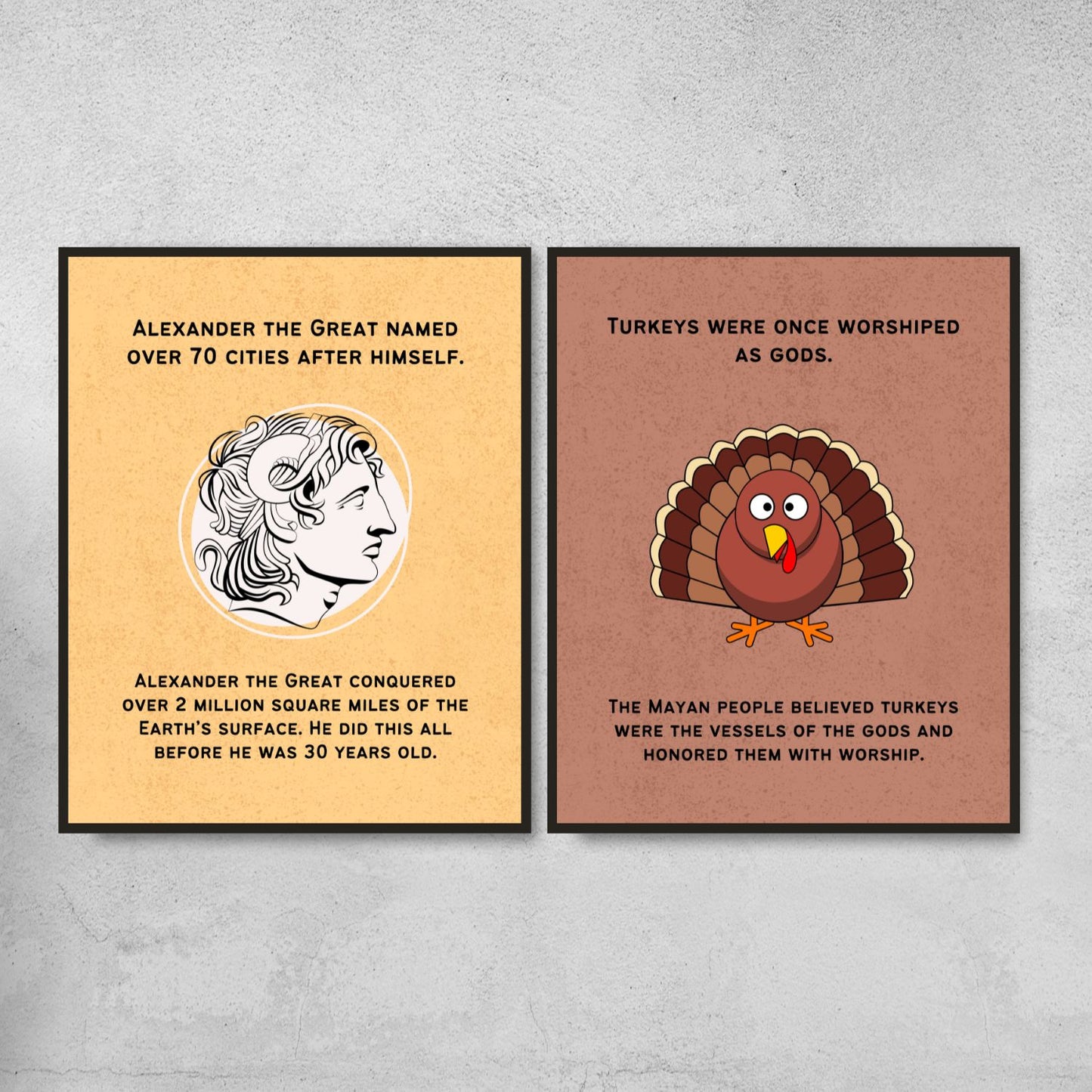 Fun Facts Posters for History Classroom Decor