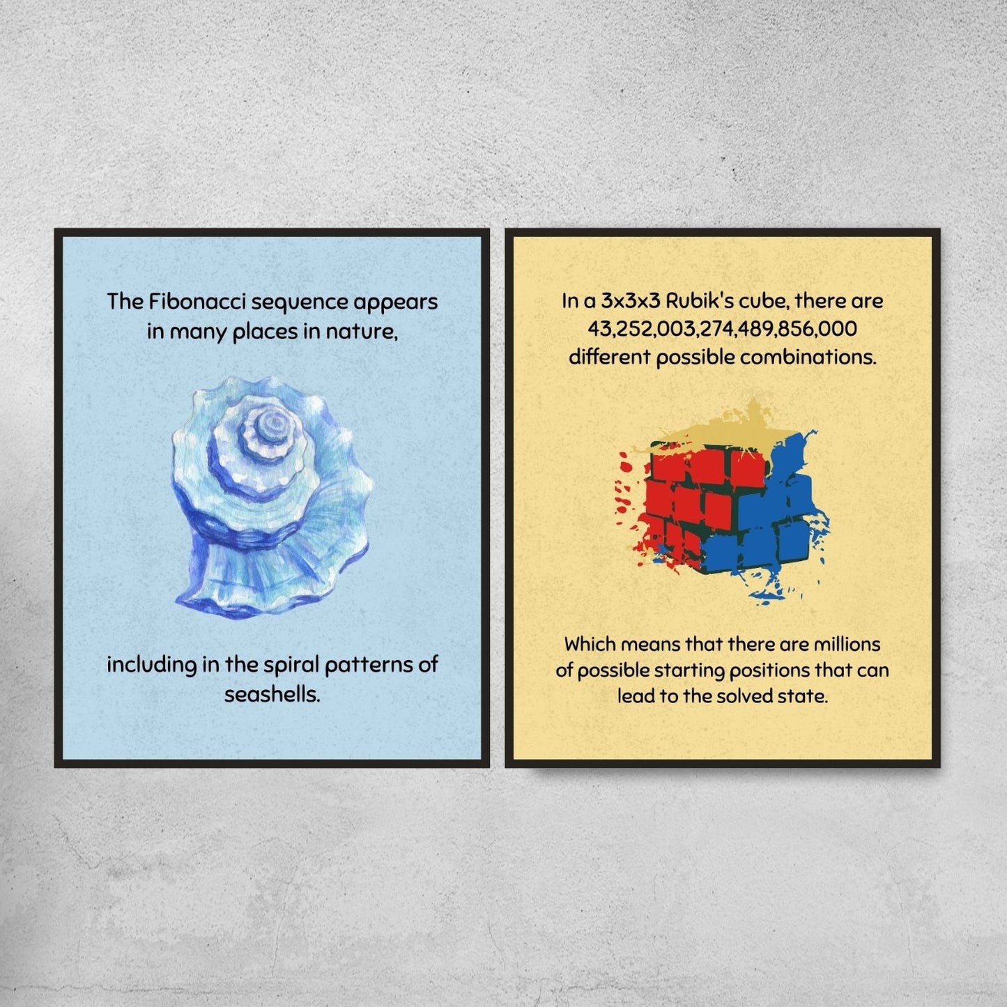 Math fun facts posters for math classroom decor