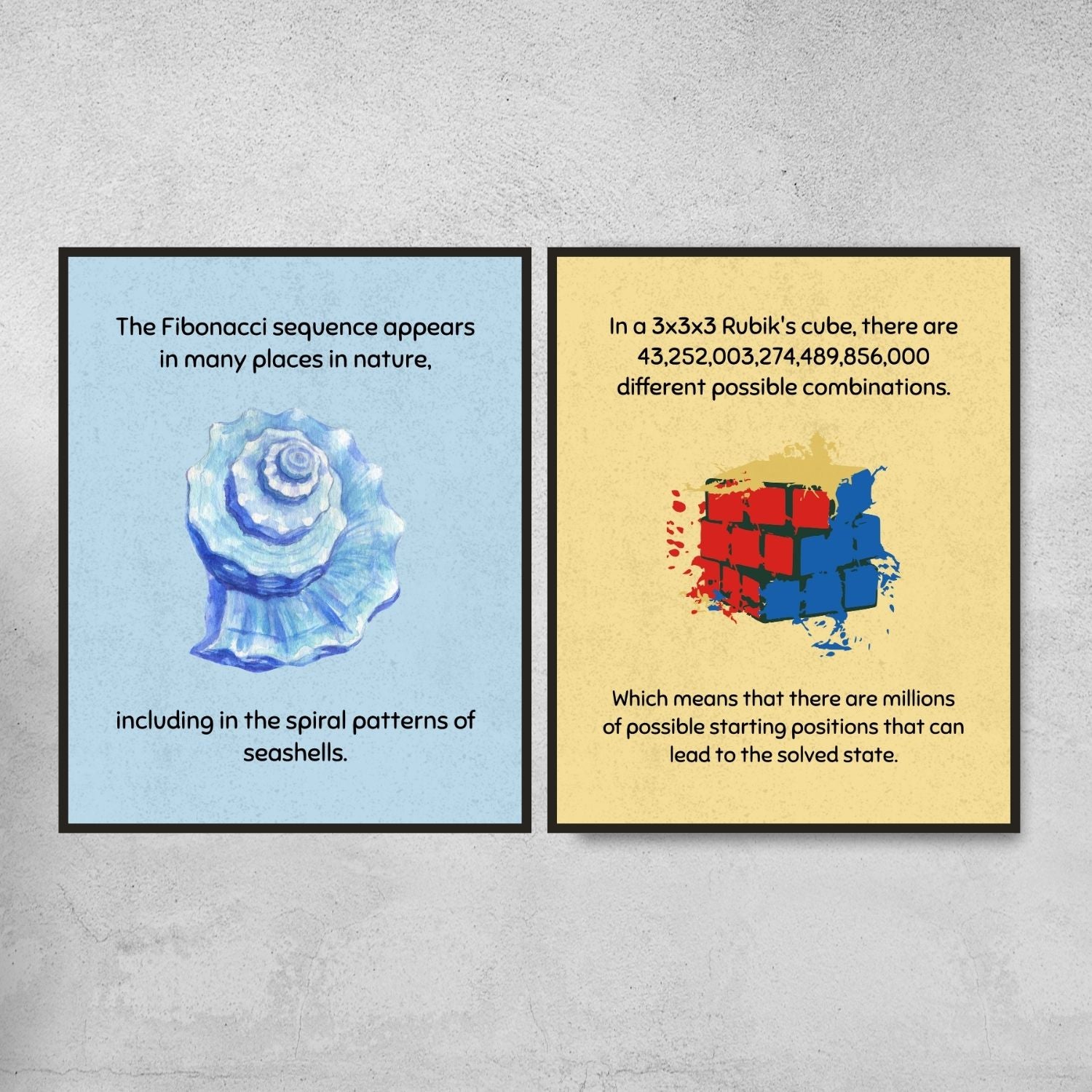 Math fun facts posters for math classroom decor