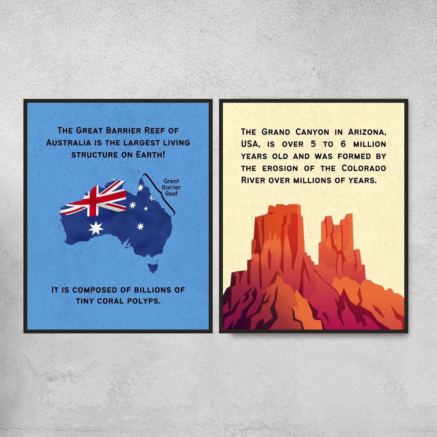 Geology fun facts posters for classroom decoration