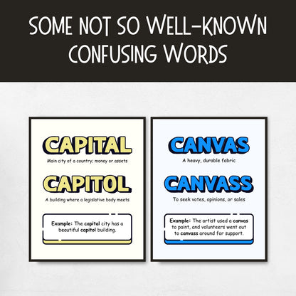 Commonly Confused Words Posters for Classroom Decor