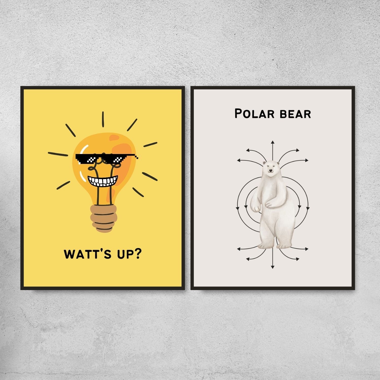 Funny physics classroom decoration posters and science teacher gifts