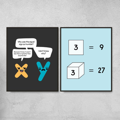 Funny Algebra Posters for Math Classroom Decor