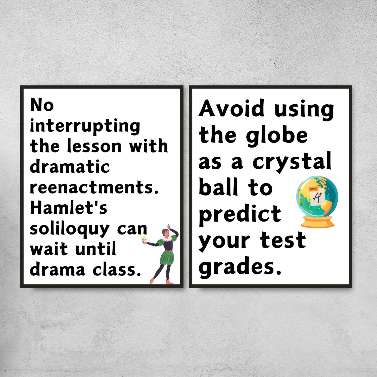 Funny classroom rules decoration posters for middle school