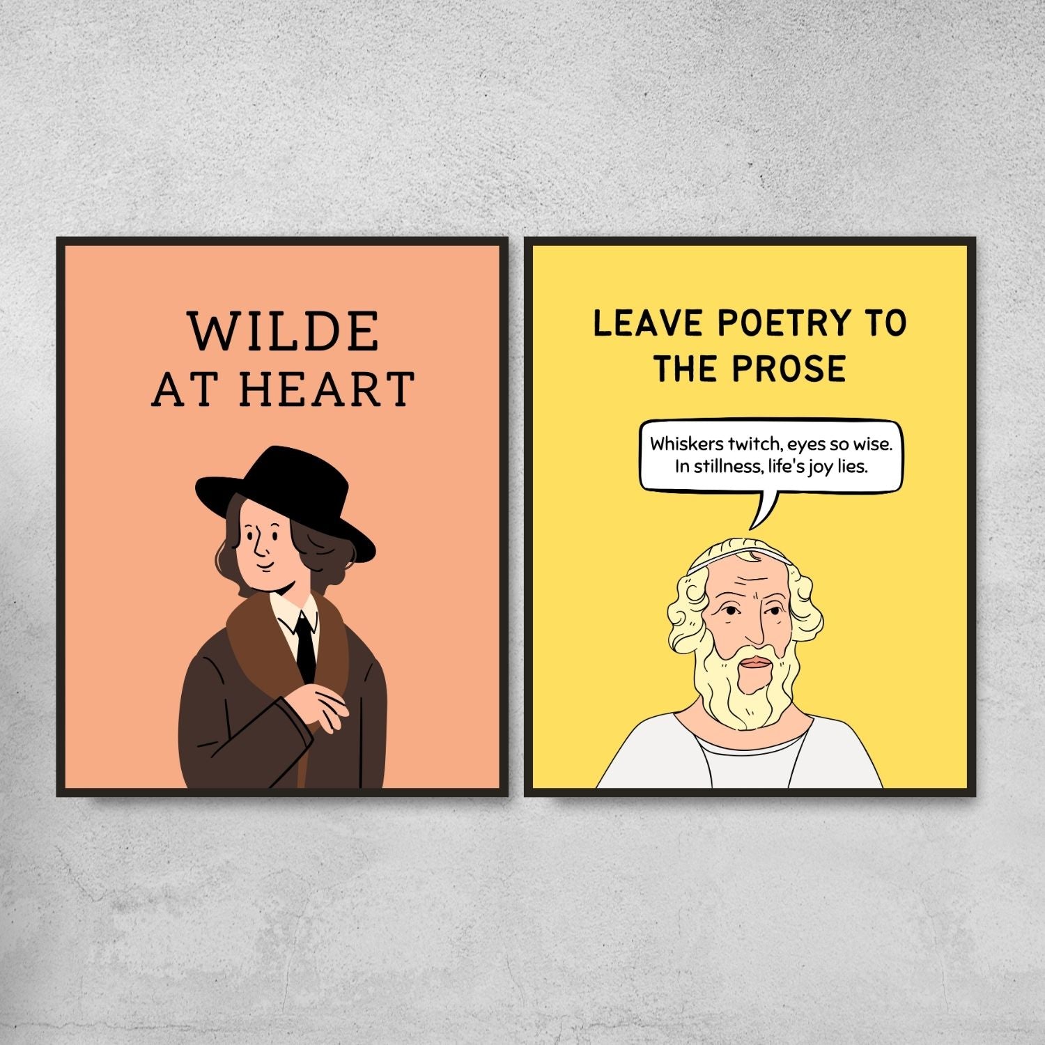 Funny literature posters for classroom decor