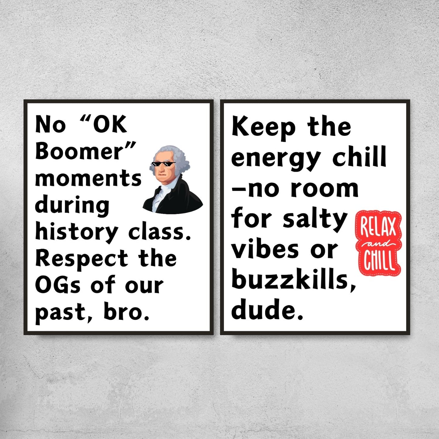 Funny classroom rules decoration posters for high school