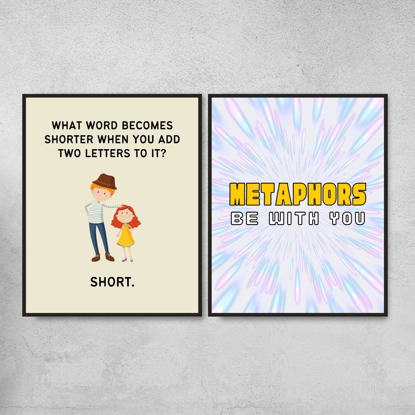Funny grammar posters for english classroom decoration