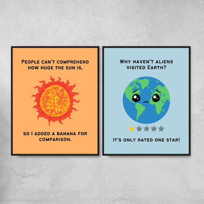 Funny outer space classroom decoration posters and science teacher gifts