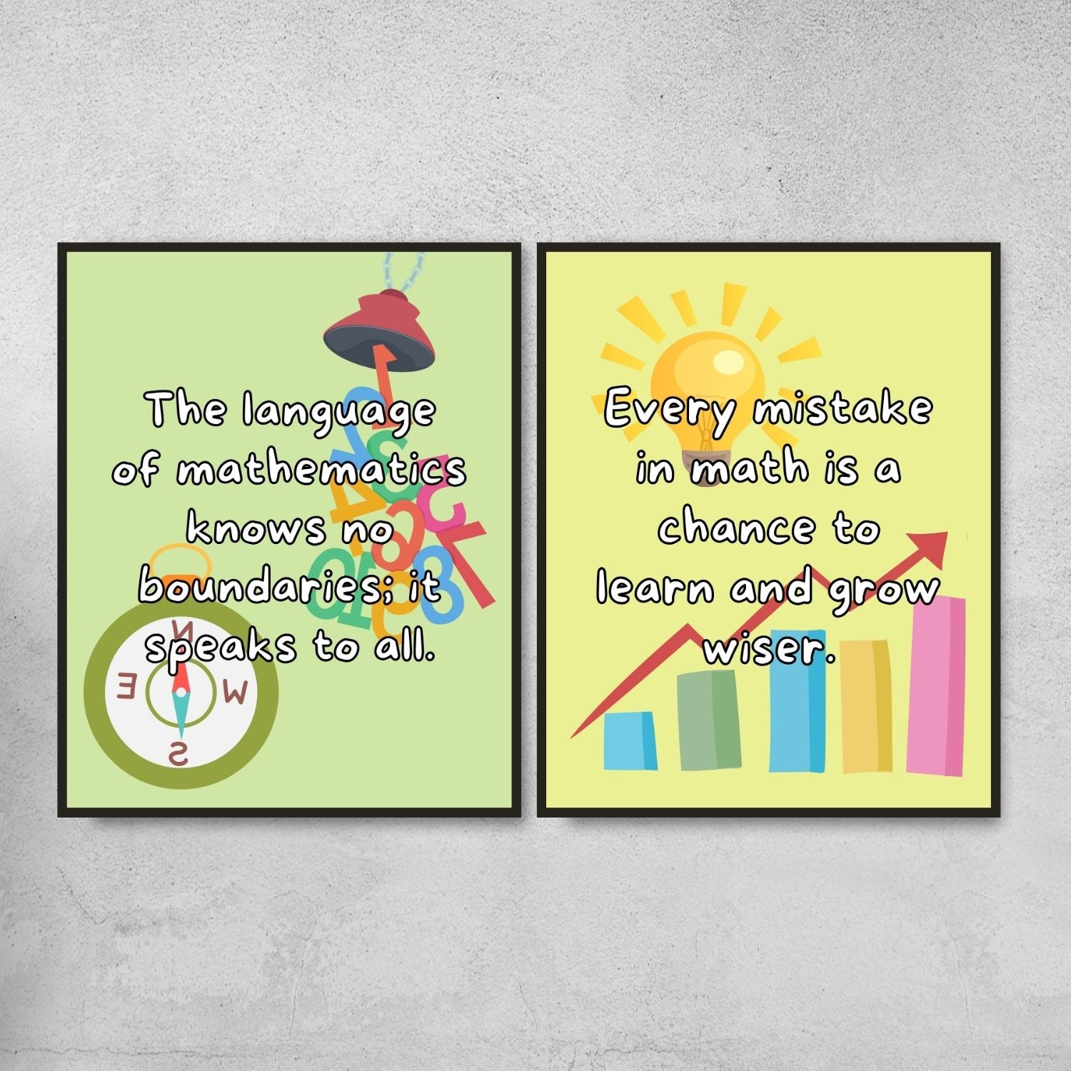 Quotes for Math classroom decor