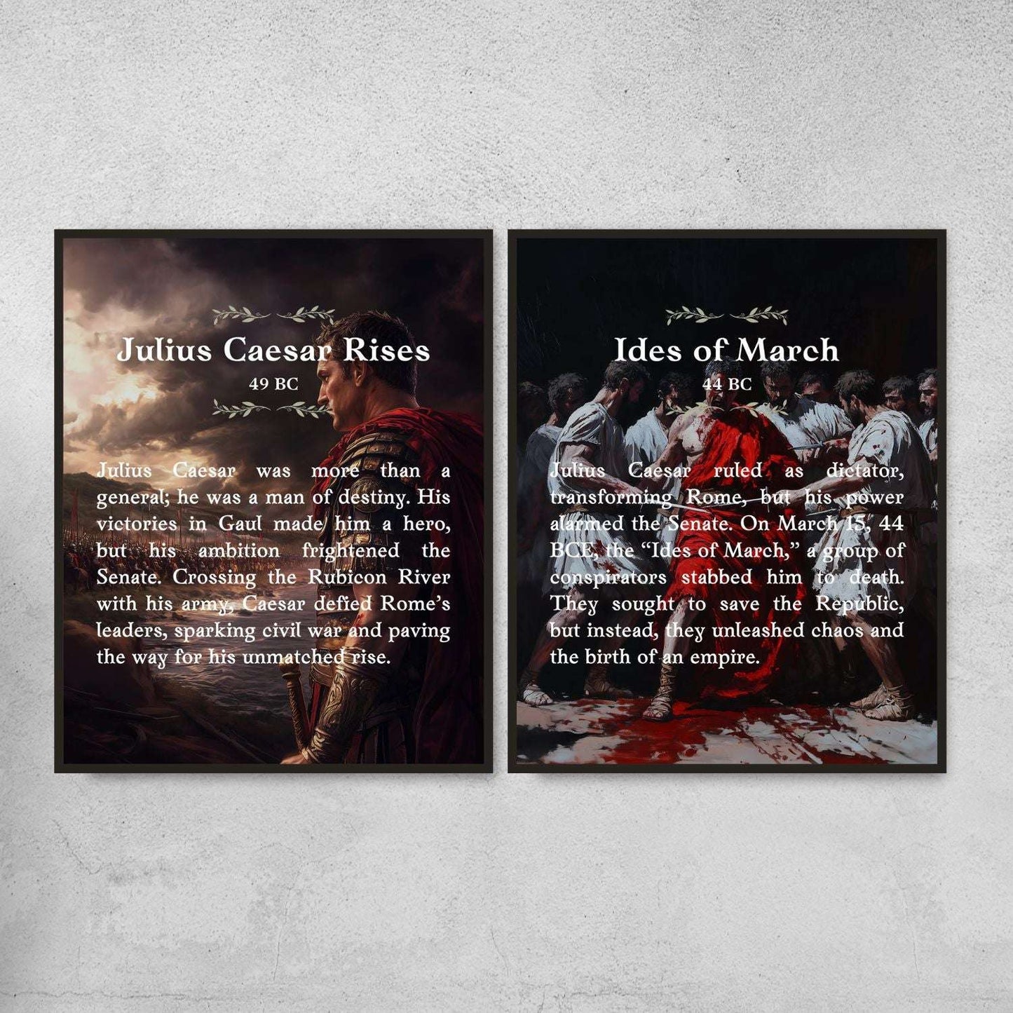 Roman Empire Timeline Posters for History Classroom Decor